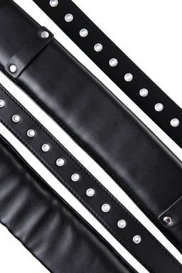 Стропа фиксирующая Anonymo, PU кожа, черная, 145 см - Toyfa фото 7