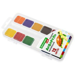 Краски акварельные BRAUBERG KIDS, медовые, 12 цветов