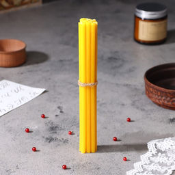 Цена за 2 шт. Набор свечей церковных Николай Чудотворец для домашней молитвы, парафин, 12 шт.