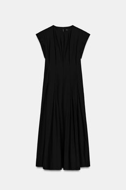 VESTIDO POPEL?N PLIEGUES ZW COLLECTION / Negro - Zara фото 14