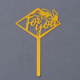 Цена за 3 шт. Топпер для торта For you, акрил, 15 см - Страна карнавалия фото 2