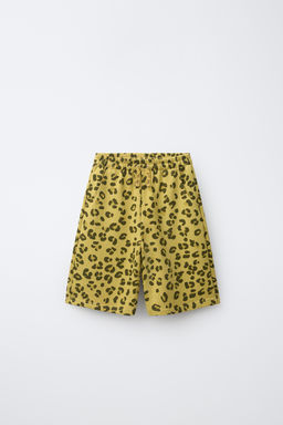 BERMUDA FELPA ANIMAL PRINT / Amarillo - Zara фото 5