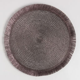 Набор салфеток 2 шт. Доляна "Блеск",цв.серый, d 38 см