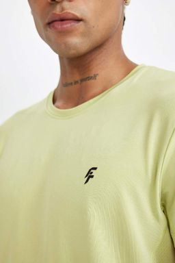 DeFactoFit Спортивная футболка Slim Fit с круглым вырезом и короткими рукавами  фото 16