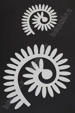 Набор пластиковых шаблонов 1 мм "Цветок крученый №1/2"