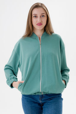 Бомбер из коттон фита мята - Амадэль фото 4