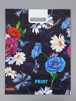 Цена за 25 шт. Пакет "Полевые цветы , полиэтиленовый с вырубной ручкой, 38х47 см, 60 мкм