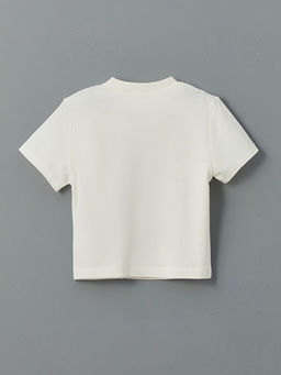 Bisiklet Yaka Bask?l? Erkek Bebek Ti??rt ve Pantolon 2li