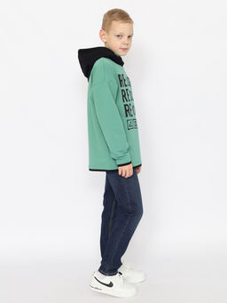 CRB wear/CSJB 63752-37-393 Толстовка для мальчика,зеленый/Ex.Cherubino  фото 4