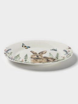 Тарелка десертная Доляна «Зайка», d=20.3 см, фарфор, белая