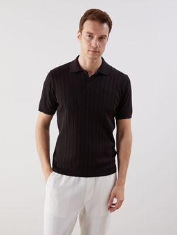 Polo Yaka K?sa Kollu Erkek Triko Kazak