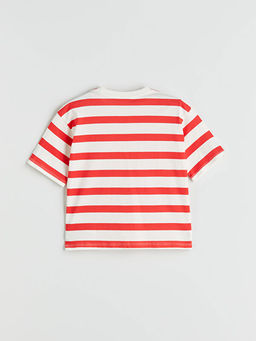 Bisiklet Yaka ?izgili Erkek ?ocuk Ti??rt