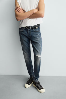 RIPPED SKINNY FIT JEANS - Zara фото 15