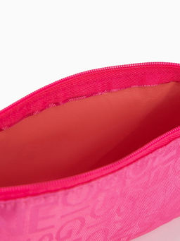 Цена за 2 шт. Косметичка-пенал на молнии, маленькая, с рисунком Буквы, малиновая - Simaland фото 3