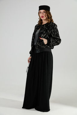 Бомбер NIKVA н435-2 чёрная геометрия  фото 6