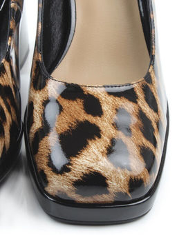 06-A126A-748PC BLACK/LEOPARD Туфли женские (натуральная кожа)