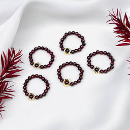 Кольцо на резинке из Граната 16 р.