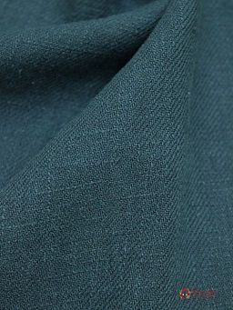 Крапива Рами (Ramie)-диагональ, цв.Темная морская волна, ш.1.35м, крапива-100%, 230гр/м.кв