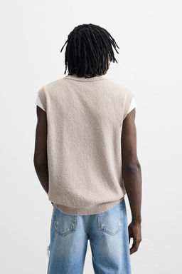 TEXTURED KNIT WAISTCOAT - Zara фото 3