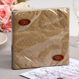Салфетки бумажные "GOLD DECOR" 3 сл 33*33 20л