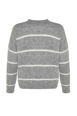 Tas Cizgili Genis Kal?p Dokulu Triko Kazak TWOAW23KZ01863 - Trendyolmilla фото 7