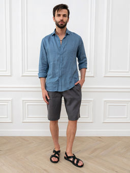 Шорты мужские Лен Графит