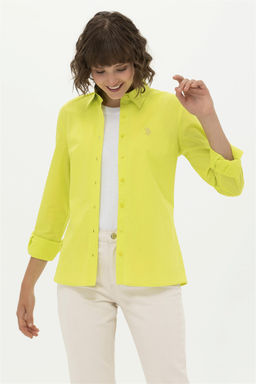 U. S. Polo Assn Женская неоново-желтая базовая рубашка с длинным рукавом - U.s. polo assn фото 8