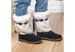 сапоги унты Песец, натуральная замша, натуральная овчина, войлочная подошва - Мирунт фото 3