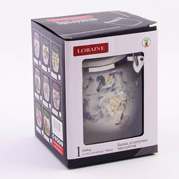 60211 Банка для сыпучих 700мл Букет фантазий доломит/металл LR (х36) - Mayer&boch фото 2