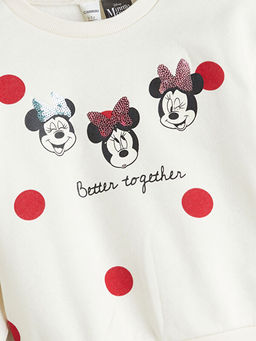 Kal?n Minnie Mouse Bask?l? K?z ?ocuk Sweatshirt