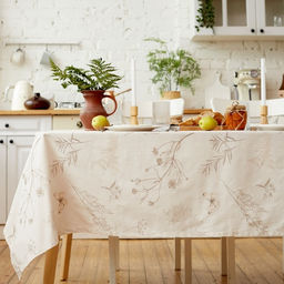 Скатерть «Этель» Flower herbarium, 110×146 см, 100% хлопок, репс 210 г/м²