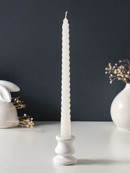 Цена за 2 шт. Свеча витая 25 см (набор 2 шт) 57 гр, 5 ч, цв. белый