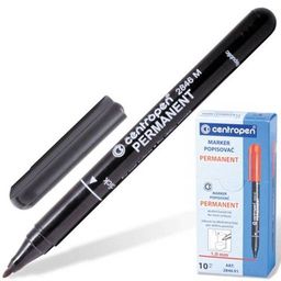 Маркер Centropen перм.тонкий шир. линии 1 мм (2846 9412) черный