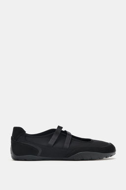 TWO-TONE DOUBLE STRAP BALLERINAS - Zara фото 2