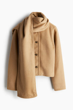 Chaqueta de fieltro con bufanda - H&m фото 6