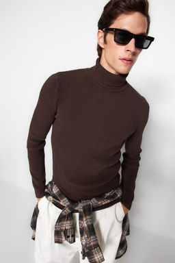 TRENDYOL MAN Lacivert Slim Fit Pamuklu Bal?kc? Yaka Fitilli Orgu Kazak TMNAW20MG0031 - Trendyolmilla фото 82