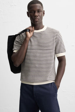 STRIPED KNIT T-SHIRT - Zara фото 6