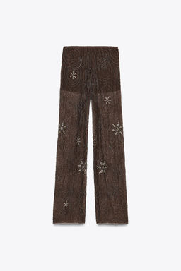 BEADED SEQUIN TROUSERS - Zara фото 8
