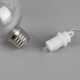 Набор ёлочных шаров Игра искр, 3 шт, 8x10 см, 1 LED, от батареек, свечение тёплое белое - Luazon lighting фото 3