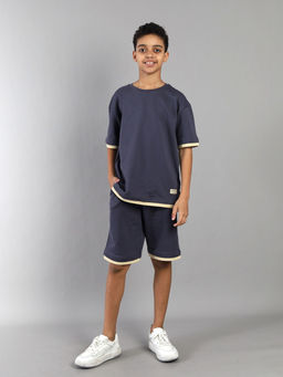 CRB wear / CSJB 90306-48K Комплект для мальчика (футболка, шорты),темно-серый/Ex.Cherubino