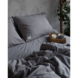 Постельное бельё Этель 2 сп, размер 180х210 см, 220х240 см, 50х70 см-2шт, цвет серый, 100% жатый хлопок, 140г  фото 4
