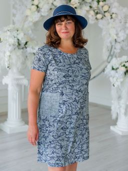 Туника женская из кулирки Льняная палитра-3 хаки