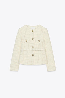 BELTED WOVEN JACKET - Zara фото 5