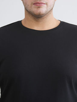 B?y?k Beden Bisiklet Yaka Uzun Kollu Erkek Ti??rt