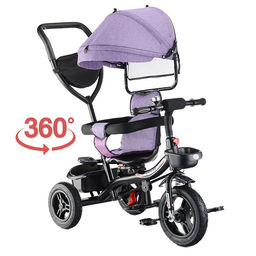 Велосипед 3-х колесный, резиновые покрышки, фиолетовый