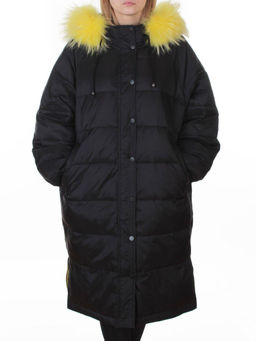 3072 BLACK Пальто зимнее пуховое женское (пух)
