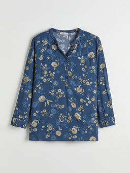 Ka??k Yaka ?i?ekli Bluz