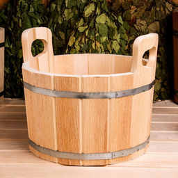 Шайка-таз из липы, 10 л, с тиснением