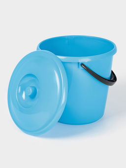 Ведро с крышкой, 10 л, d=32 см, h=26 см, пластик, МИКС