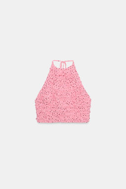 TOP HALTER VOLANTES LUNARES / Chicle - Zara фото 6
